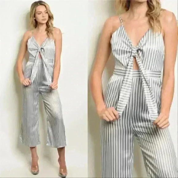 STRIPED JUMPSUIT - Picture 1 of 2